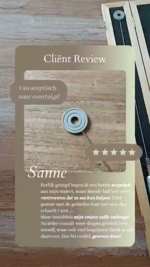 Sanne — van sceptisch naar overtuigd